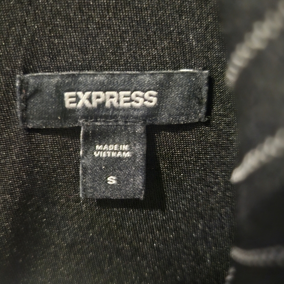 Express Black Pinstriped Jumpsuit, Size S - Picture 2 of 5